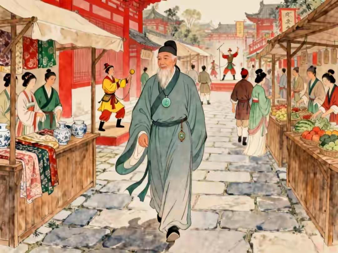 袁天罡在集市上见一卖菜村姑，见她眉宇间隐现凤仪之气，他连退三步，低声惊呼：这天下