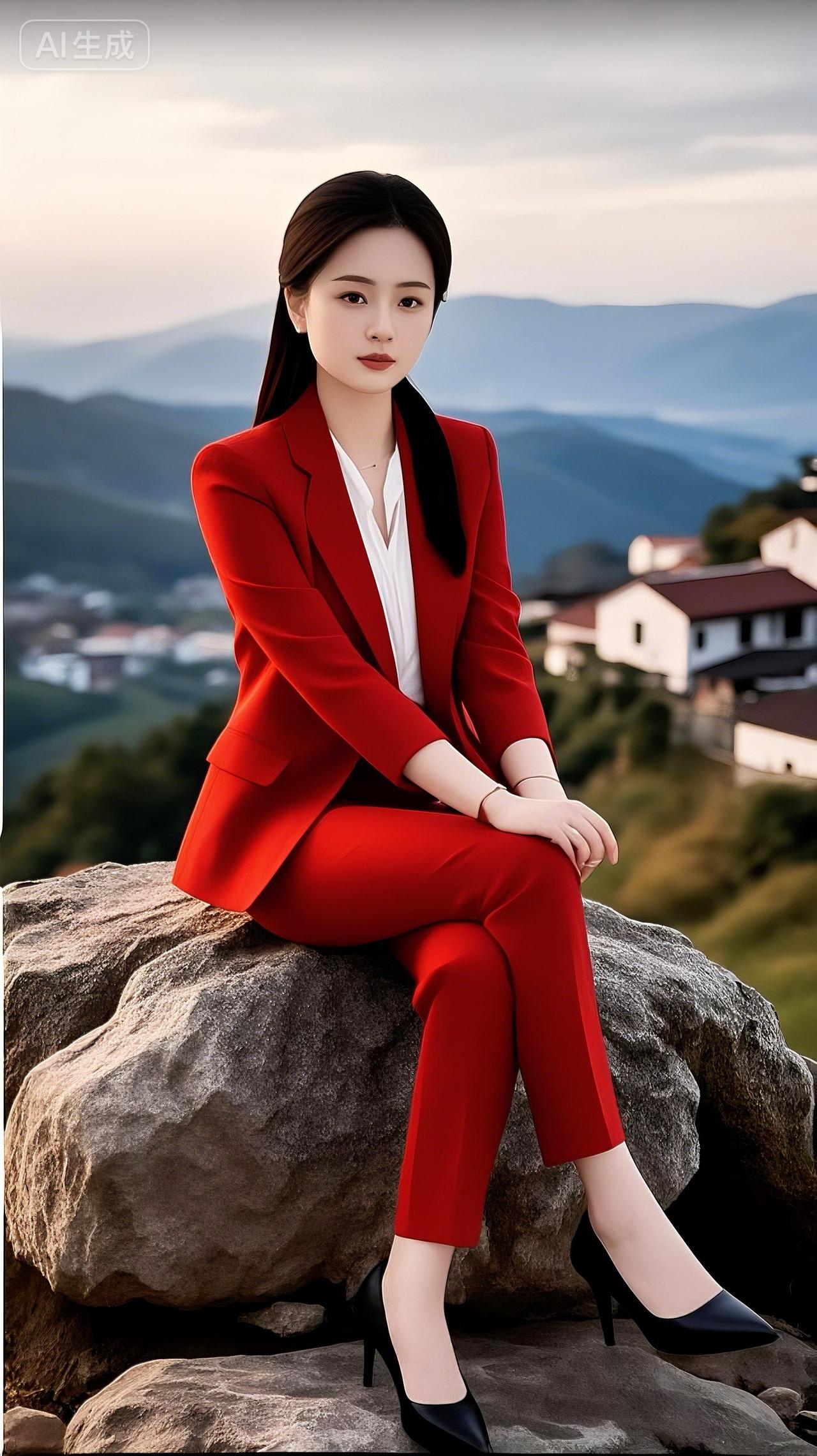 红衣小姐姐 抖音ai创作