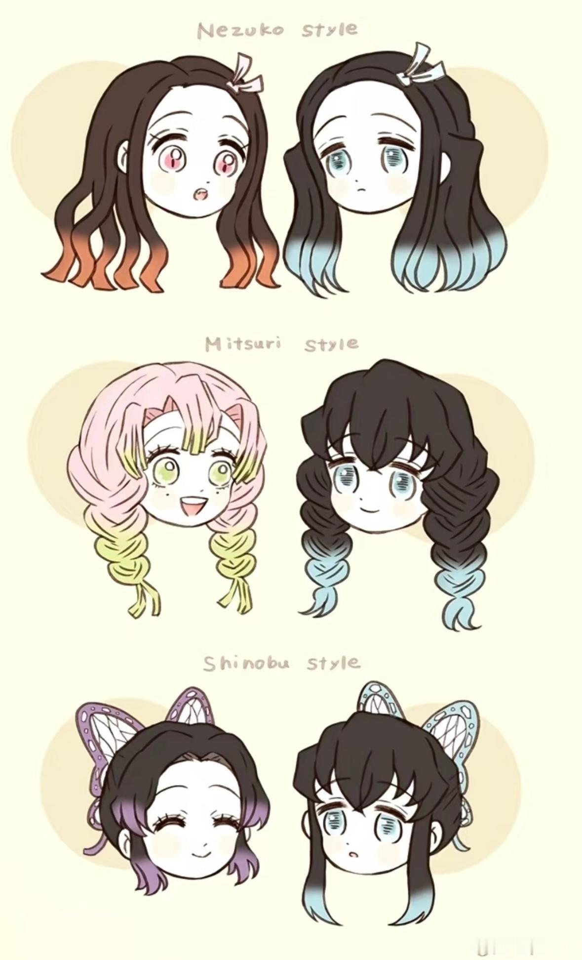 鬼灭之刃 妈呀好萌～长发男的头发太好玩了 