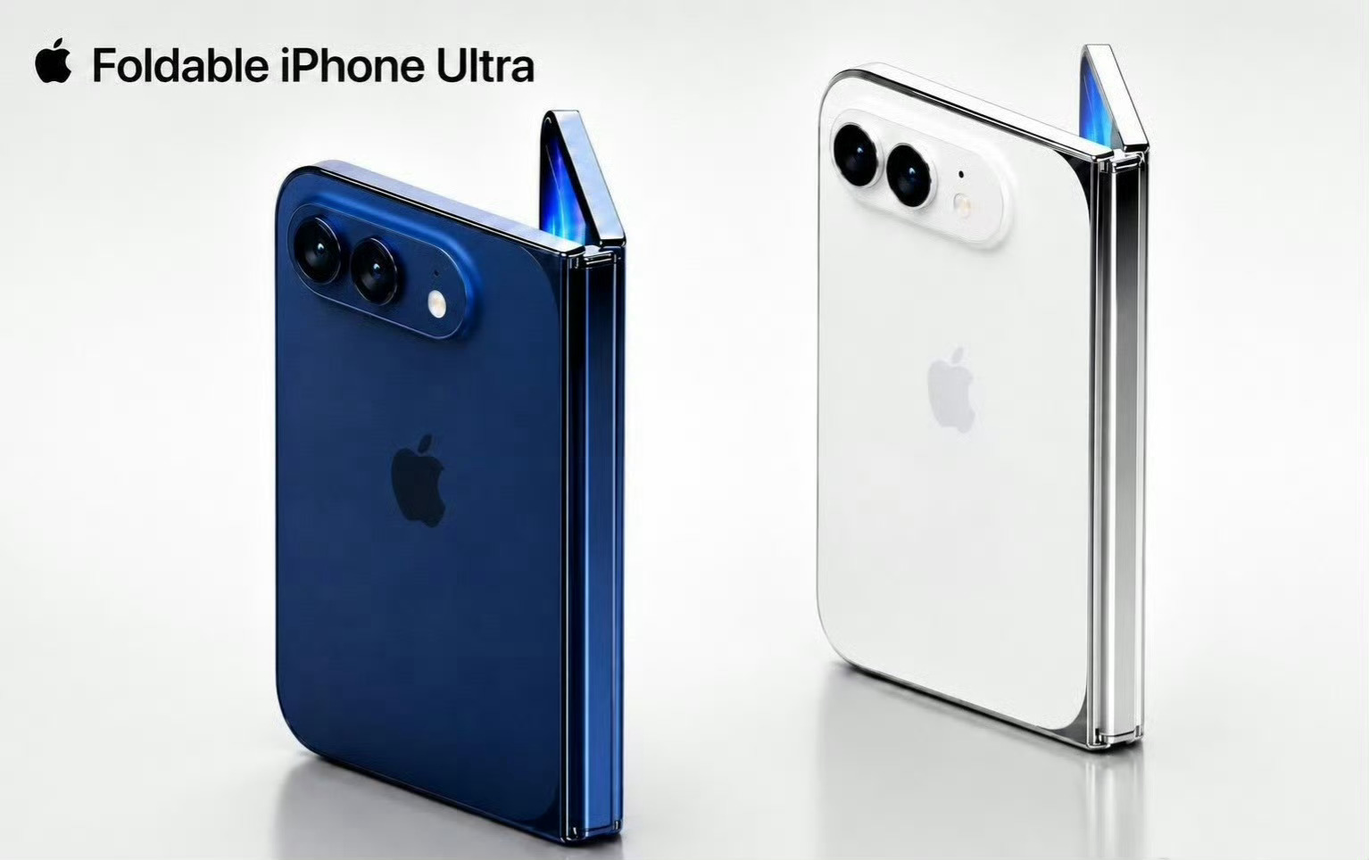 折叠屏iPhone配色或许只有深蓝和银色两种颜色，作为iPhone第一代折叠屏手