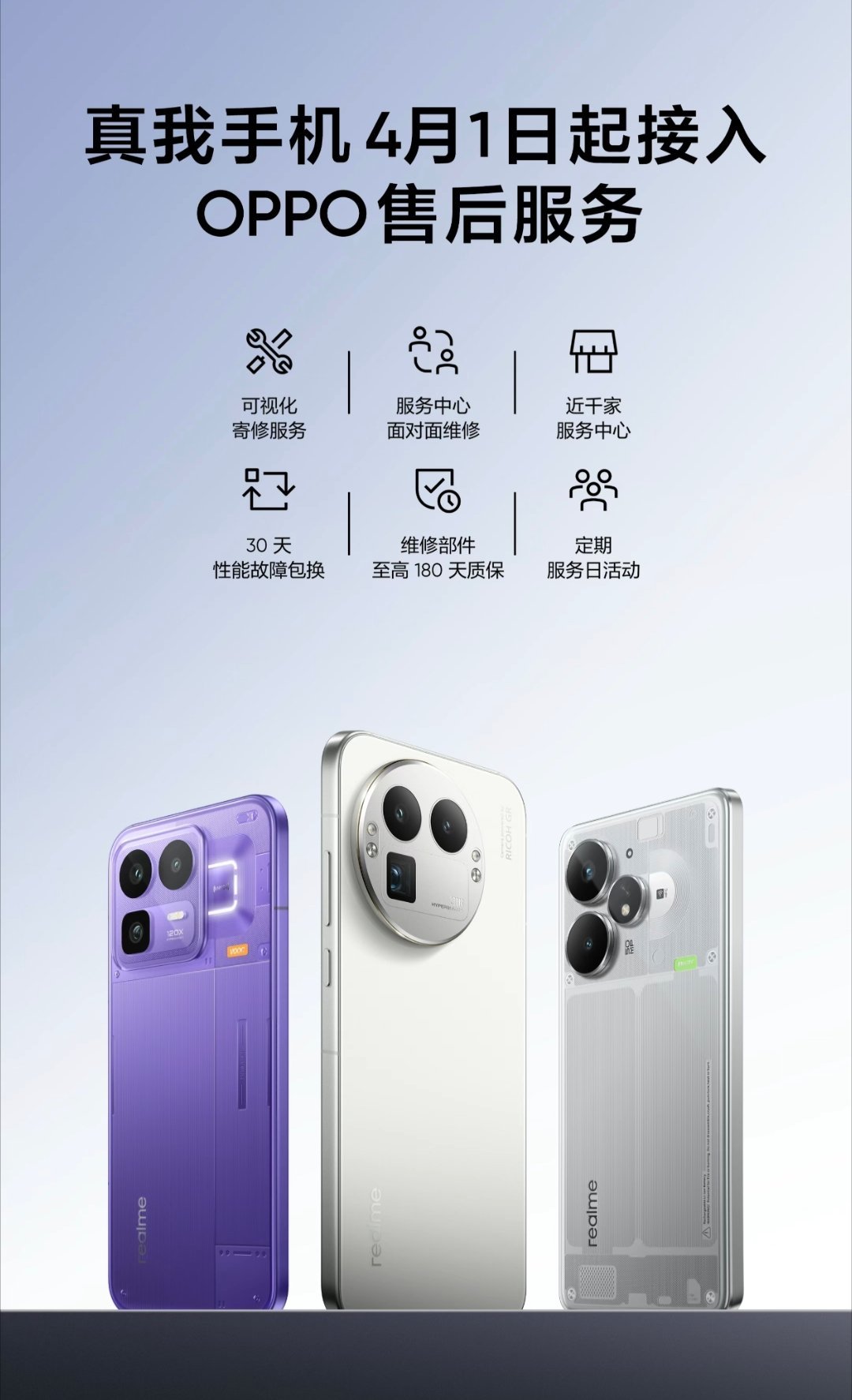 今天4月1了，热知识，真我手机正式全面接入OPPO售后服务
