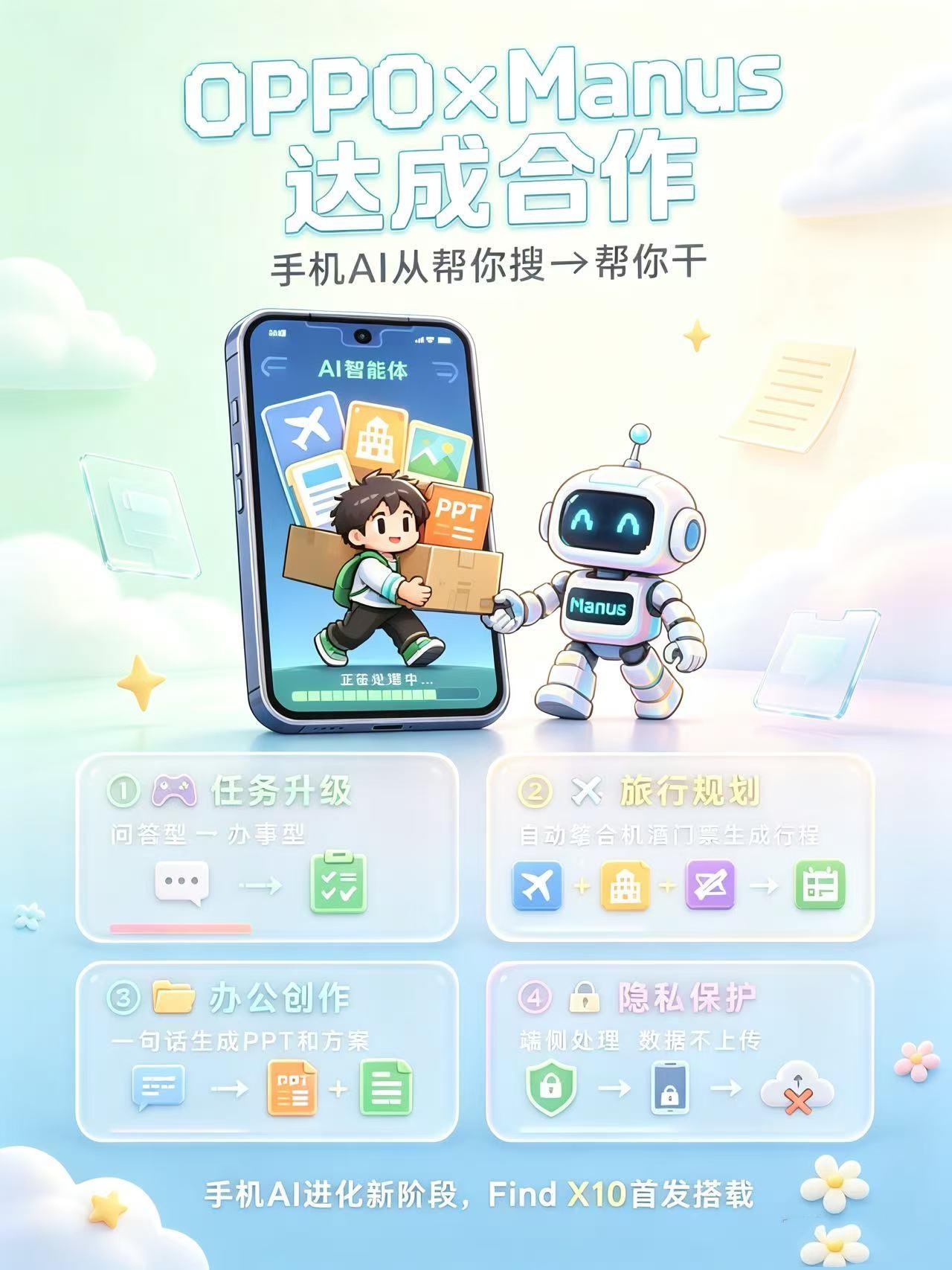 炸锅！OPPO要和Manus搞真·AI手机？

苹果ai国行还没上，屋里国产手机