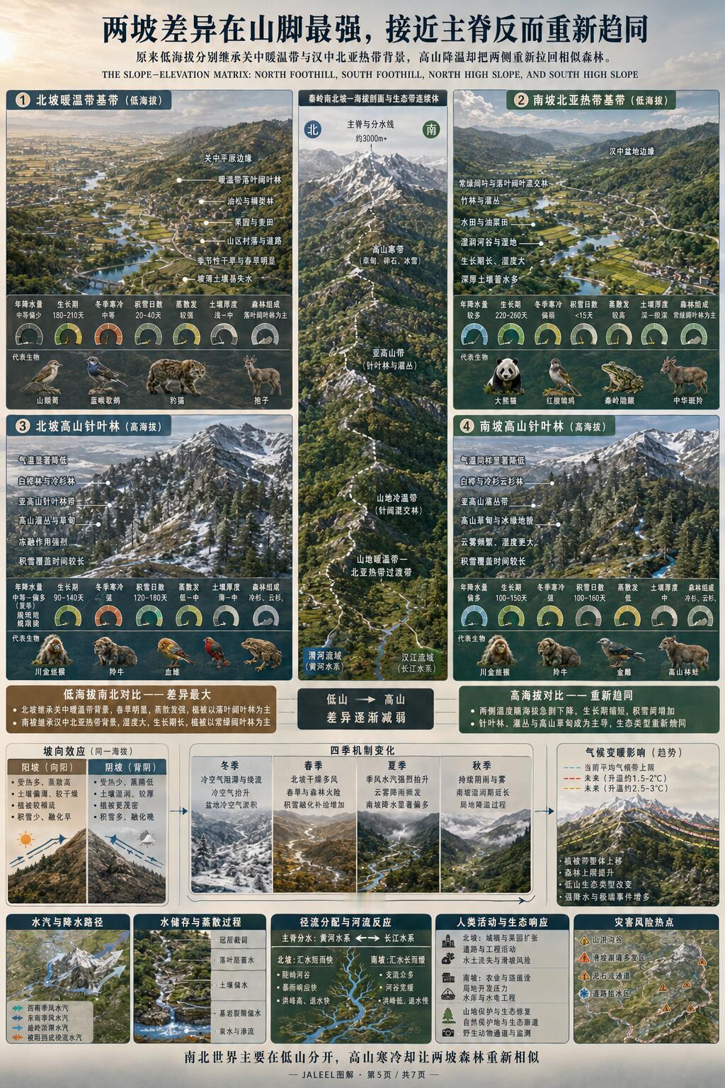 秦岭如何塑造中国腹地南北两套山地自然系统。如果只把秦岭理解成地图上一条“南北分界