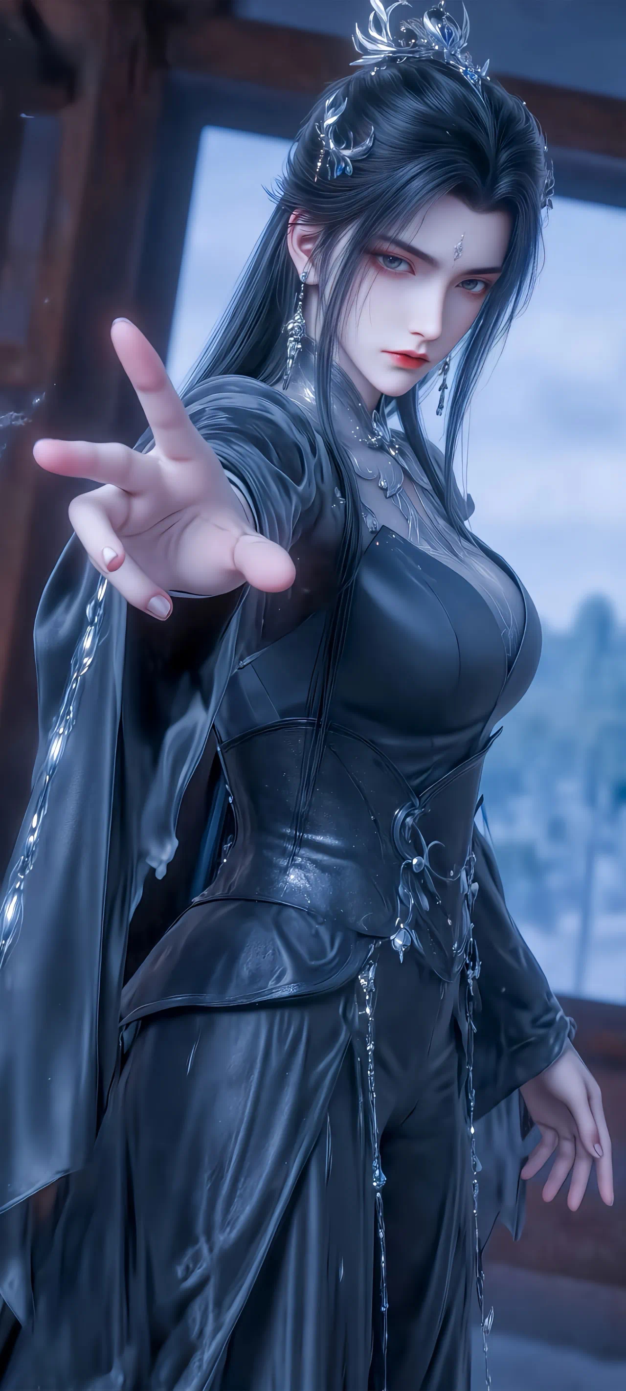 诛仙  陆雪琪【精美壁纸】黑色侠客服饰，英姿飒爽！国产动漫 ​​​