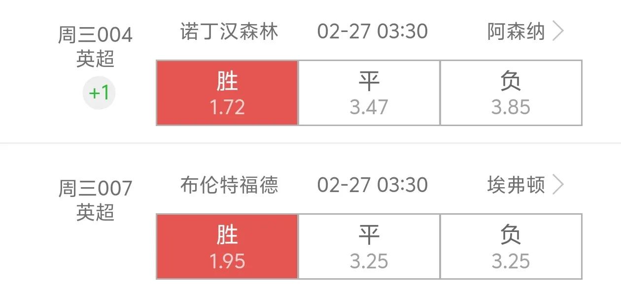 我还是比较久看好森林能在主场守住底线，残阵阿森纳不足为惧！（近来较黑，适当的可反