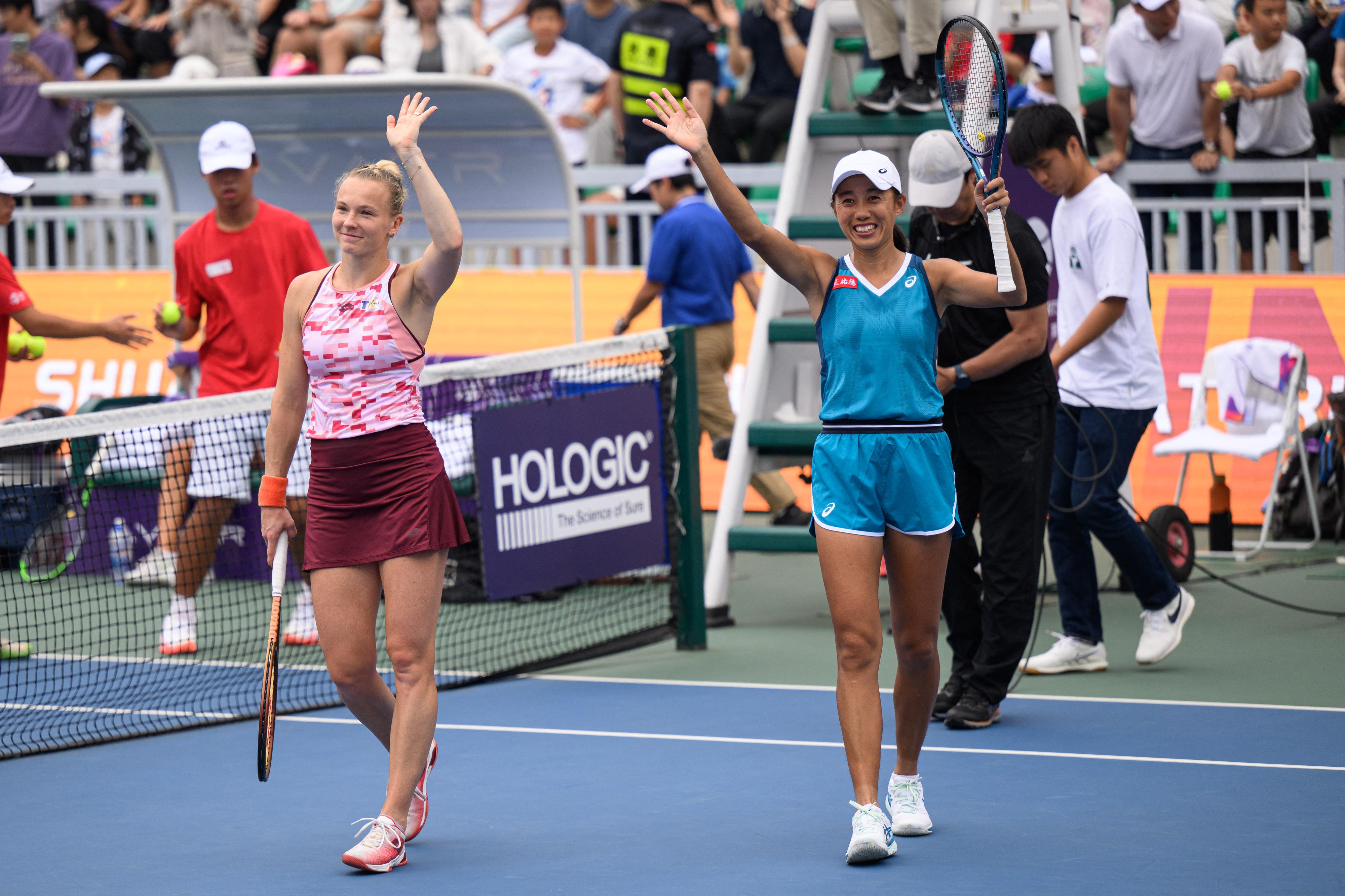 张帅收获赛季首冠🏆WTA500阿德莱德站女双决赛，2号种子张帅/西尼亚科娃直落