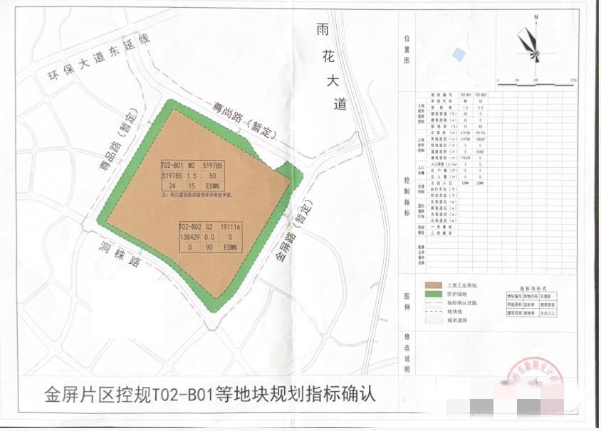 近日，长沙市金屏片区控规T02-B01等地块规划修改完成批后公布，标志着湖南中烟