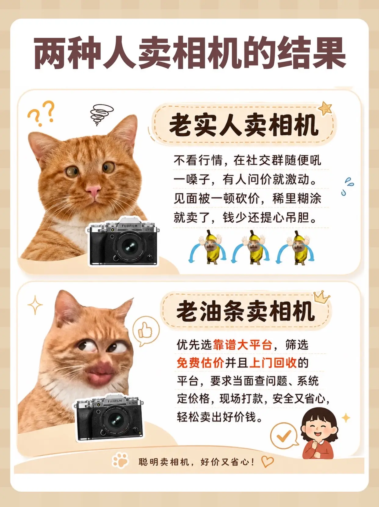 两种人卖相机的结果。你是哪一种？