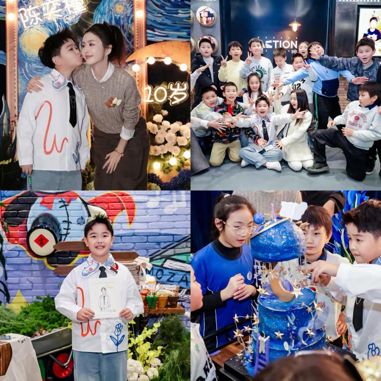 果然贫穷限制了我的想象不信你看佟丽娅儿子10岁生日会，佟丽娅竟然专门请了策划公司