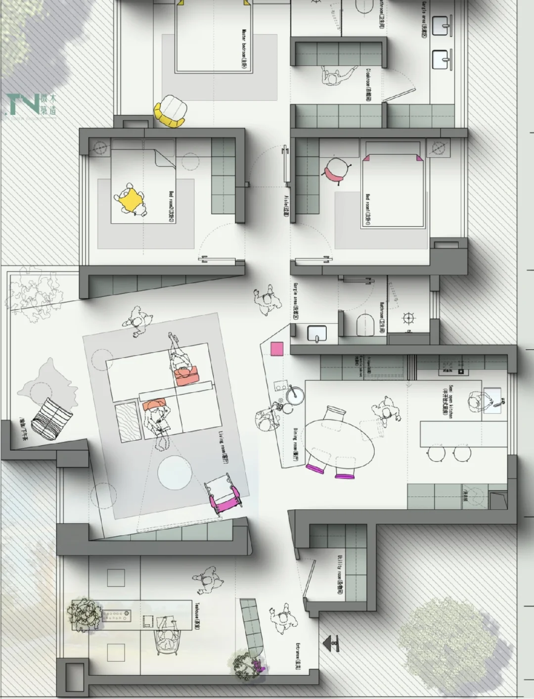 户型优化30期｜不喜欢一进门就看到主卧门！