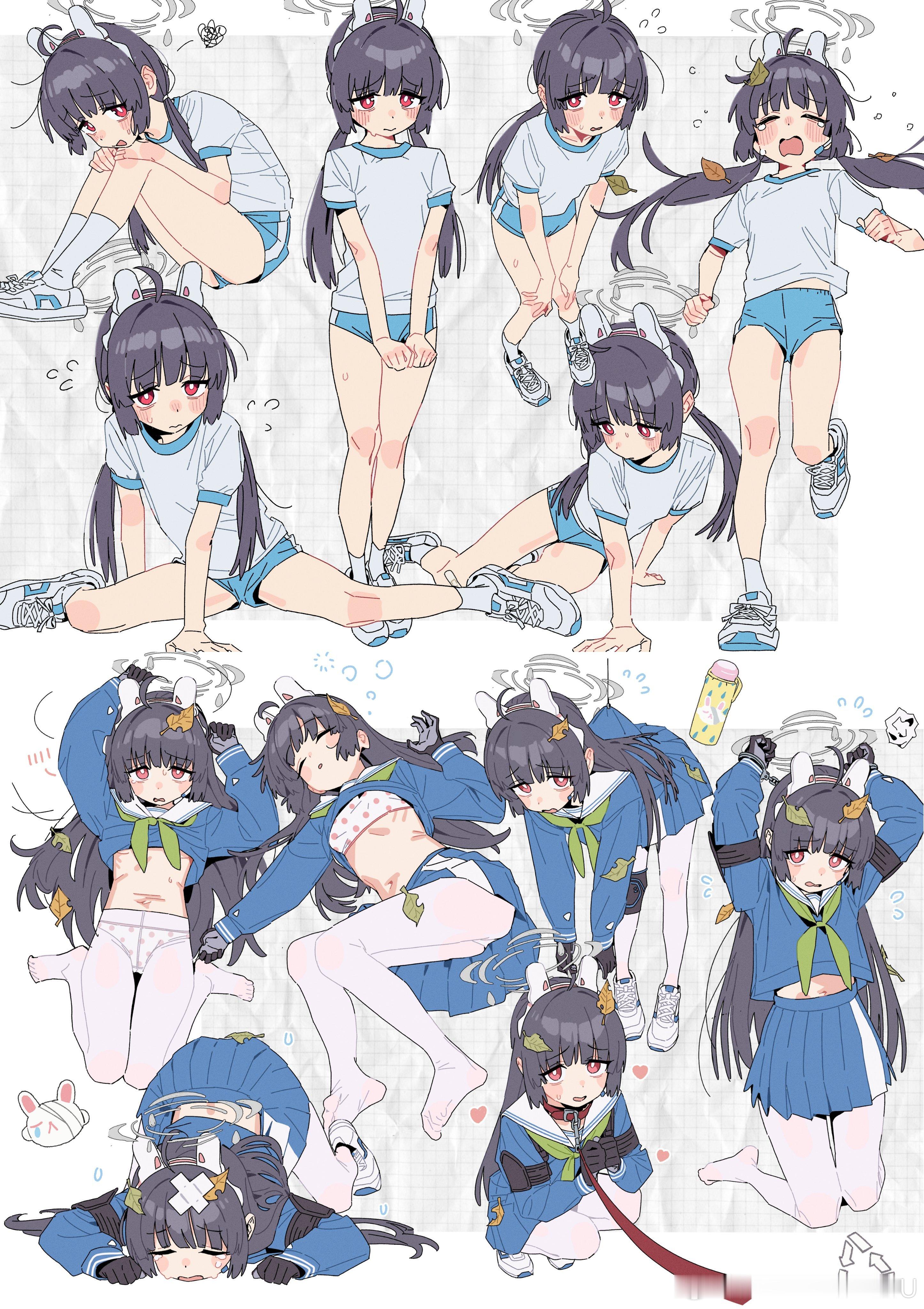 六月画的合集蔚蓝档案