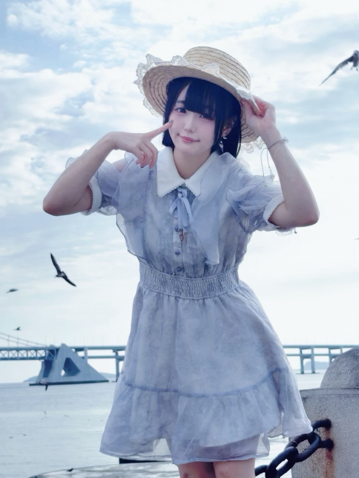 苗苗Yumena[超话] 我的心也会像海浪一样 为你心动无数次🌊 ​​​