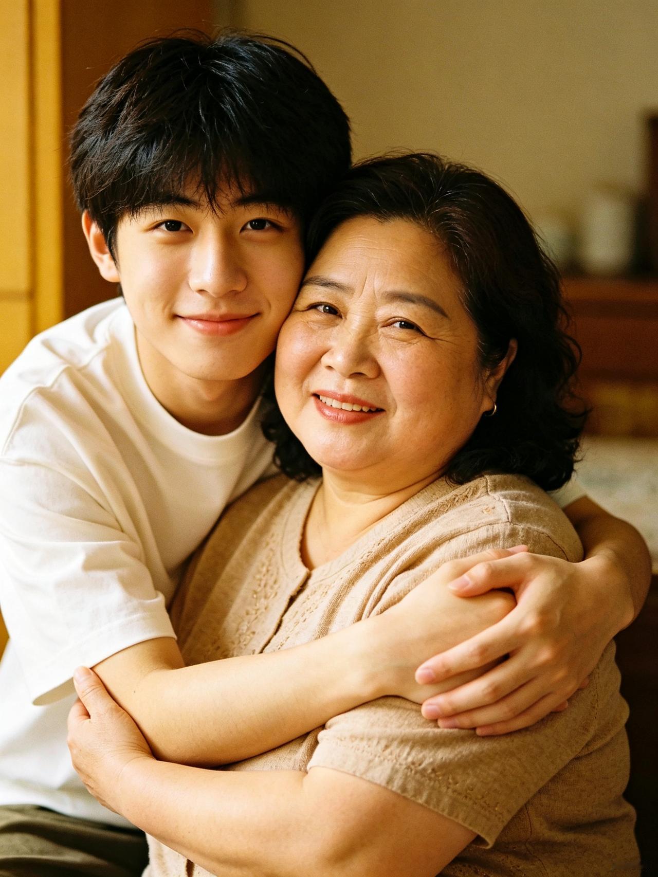 温馨拥抱，岁月静好，看是祖孙情深。实则是夫妻，我都不信。