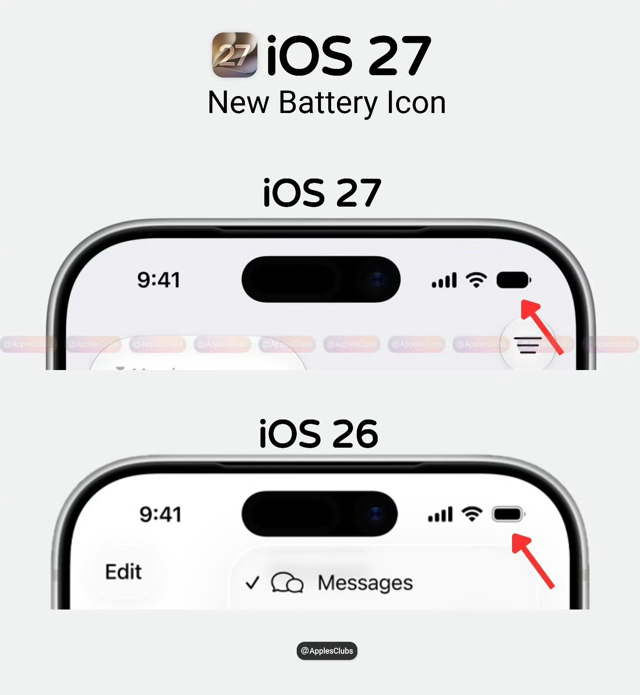 iOS27电池图标 丑问题不大，大家对于iPhone18 Pro虽说有各种探讨，