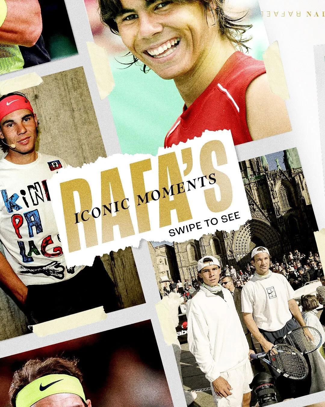 一些纳达尔的标志性时刻，法网冠军时刻，中网穿龙袍时刻，水下打网球时刻……不过纳达