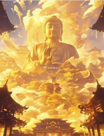 佛光普照，照破一切黑暗，光明显现，平安、吉祥、四喜、五福、七财不待祈求就可源源而