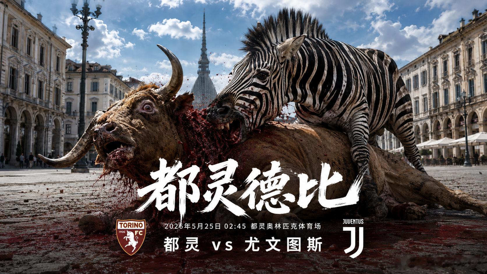 都灵 vs 尤文图斯比赛地点：都灵，大都灵奥林匹克体育场（Stadio Olim