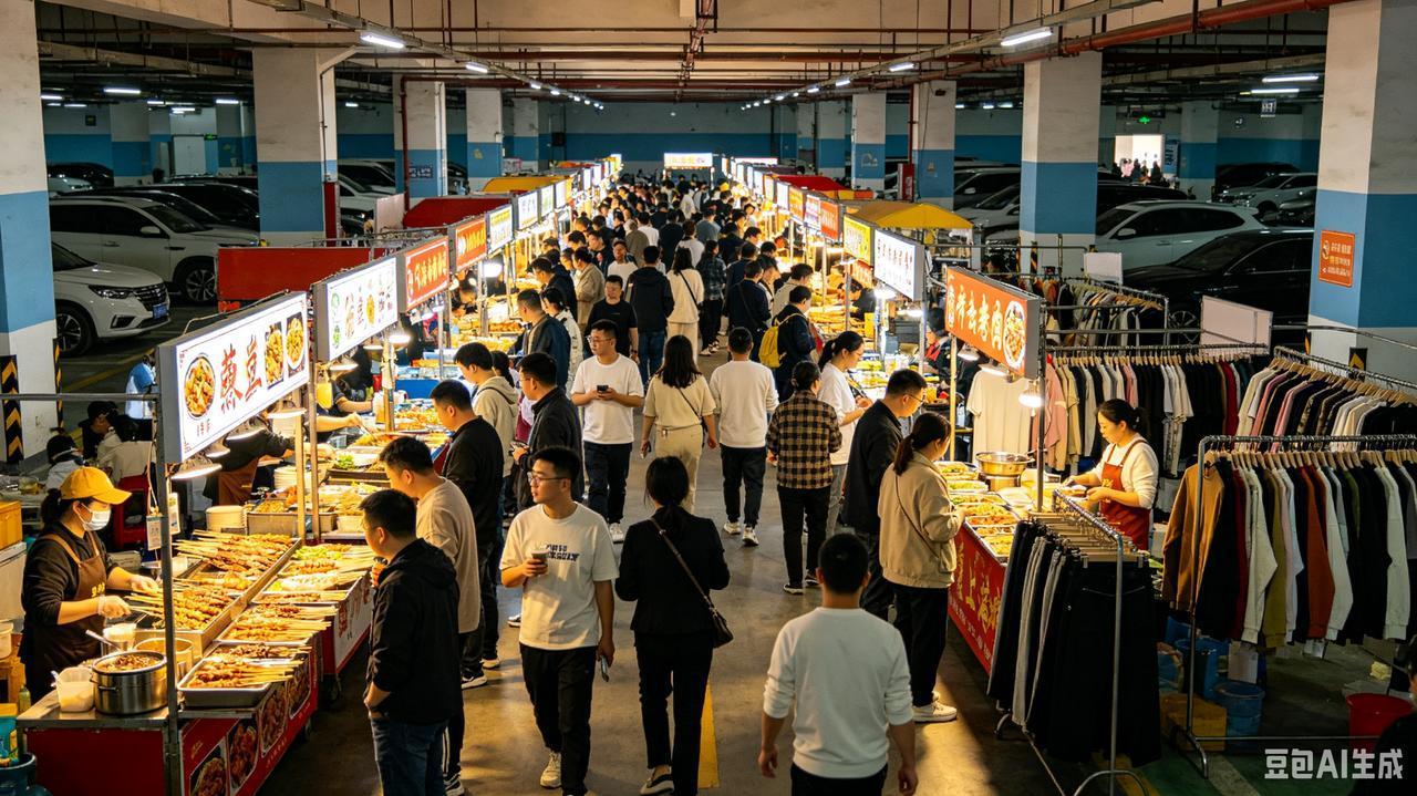 熙熙攘攘的人群，琳琅满目的美食，快来一起享受这场味觉盛宴！🍜🍢🍡南坪地下商