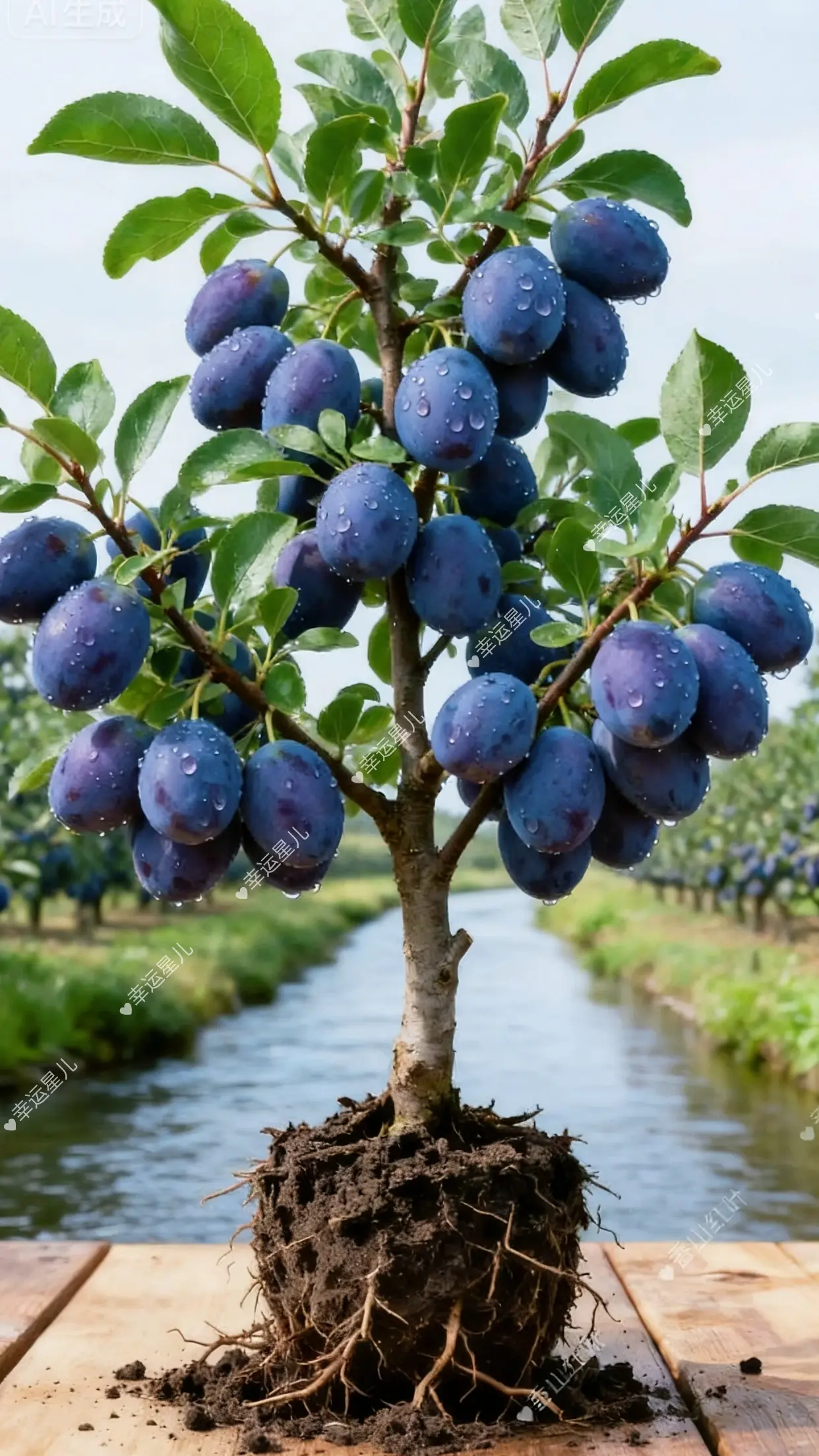 小院里的蓝蜜西梅，是季节馈赠的清甜宝藏。深紫的果皮覆着一层细腻果粉，如...