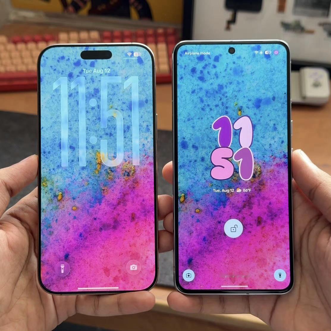 iOS 26 与 Google Android 16 - 锁屏 ​考上211不到