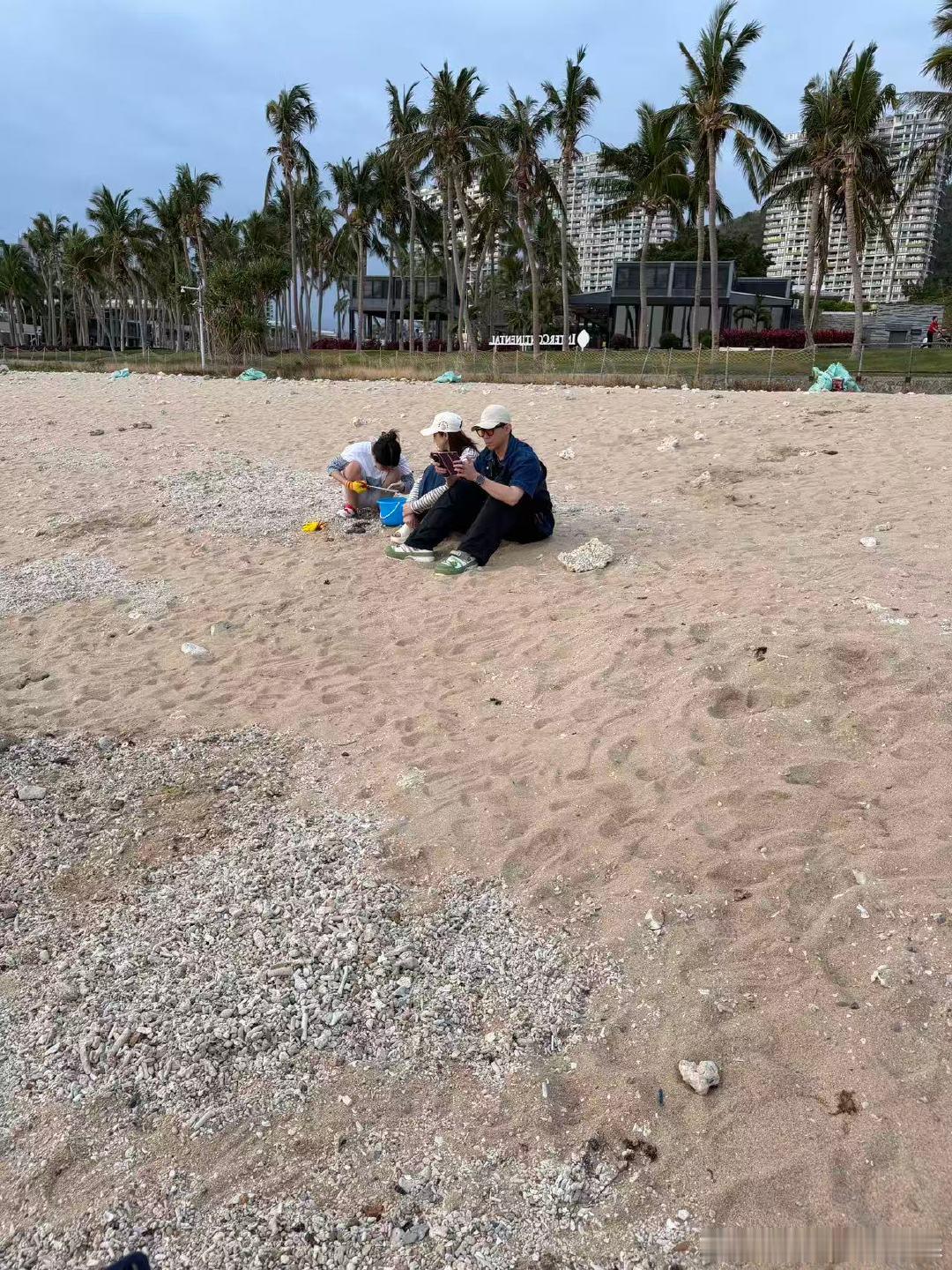 董璇带小酒窝抓螃蟹 三亚偶遇董璇小酒窝抓螃蟹，她的动图比精修图还好看年轻三亚偶遇