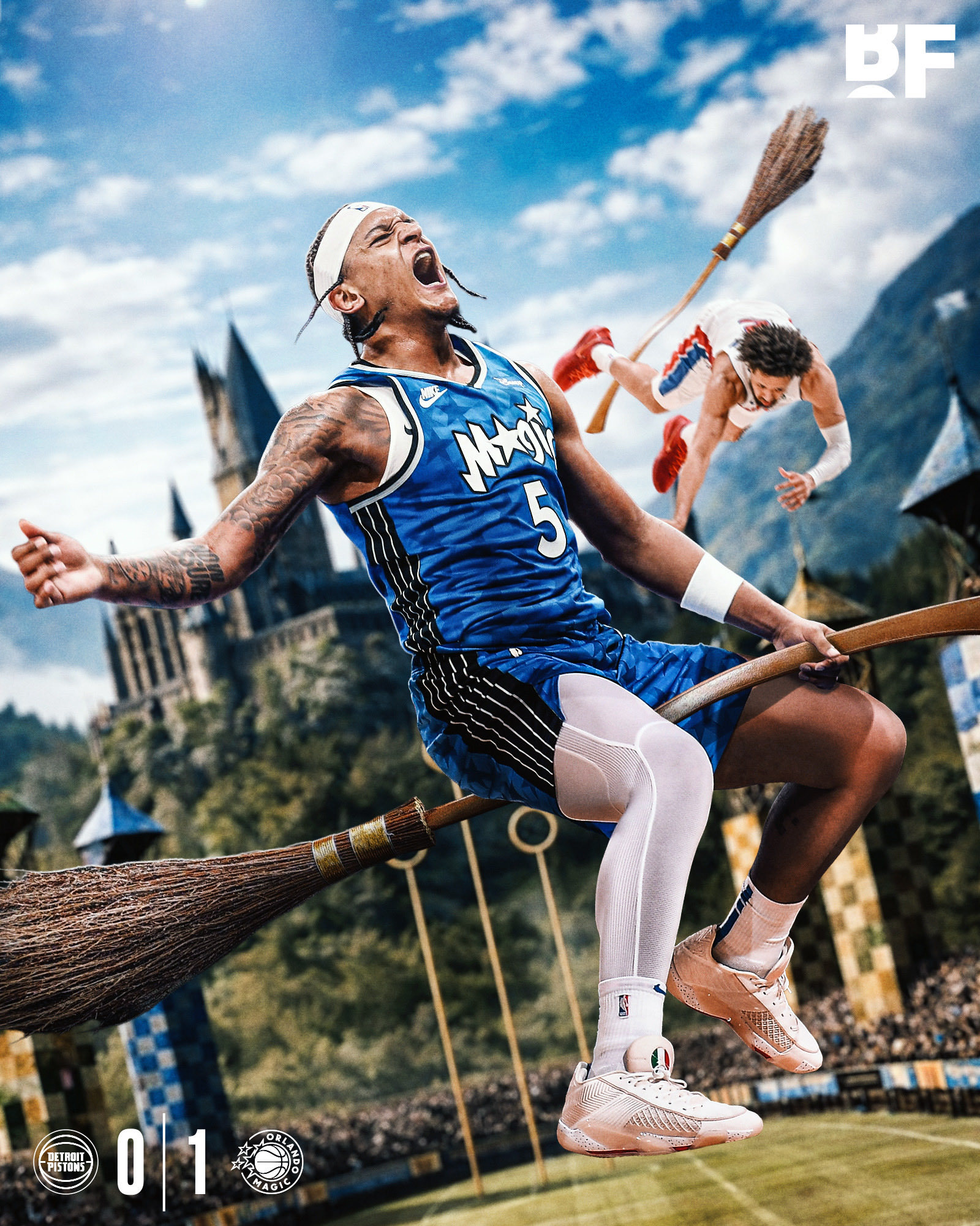 没想到魔术成为了季后赛第一支客场赢球的球队，班凯罗附加赛原来是在装啊。不会真黑八