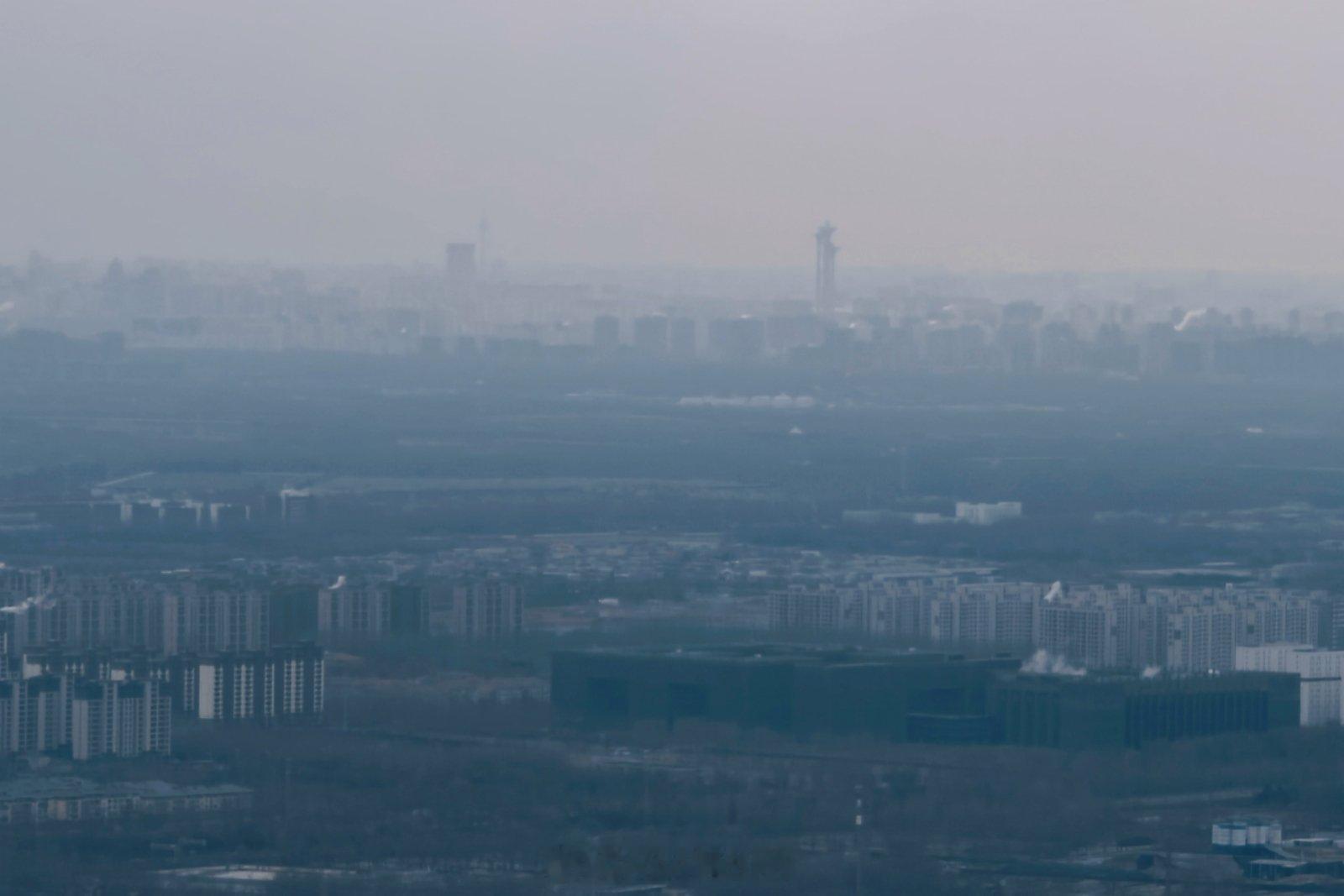 PEK北进场，能见度不算差随手拍 北京·首都机场T2航站楼