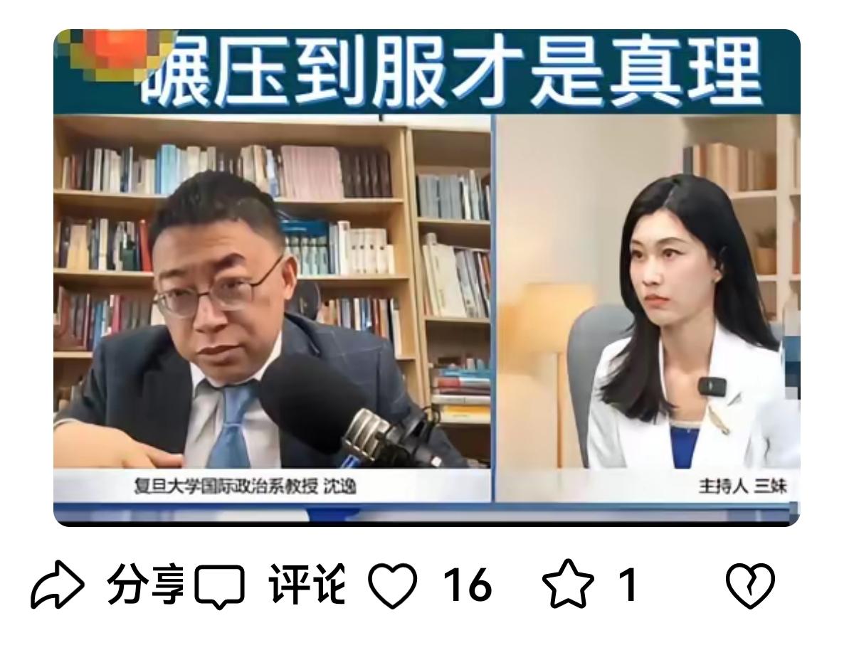 【沈逸对日本的理论】
就是司马南与南开教授的升级版，还有无数网友追捧，这是文化的