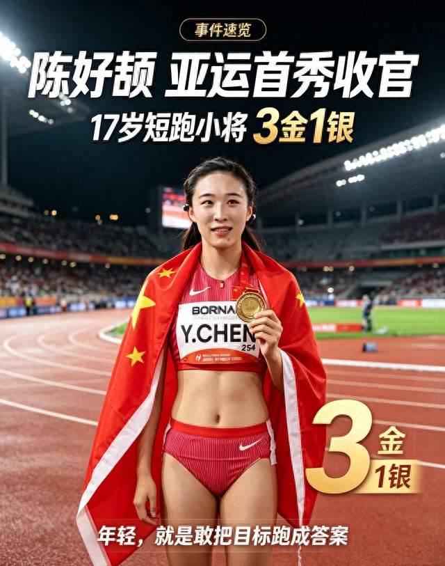 17岁短跑小将陈妤颉亚运首秀收官