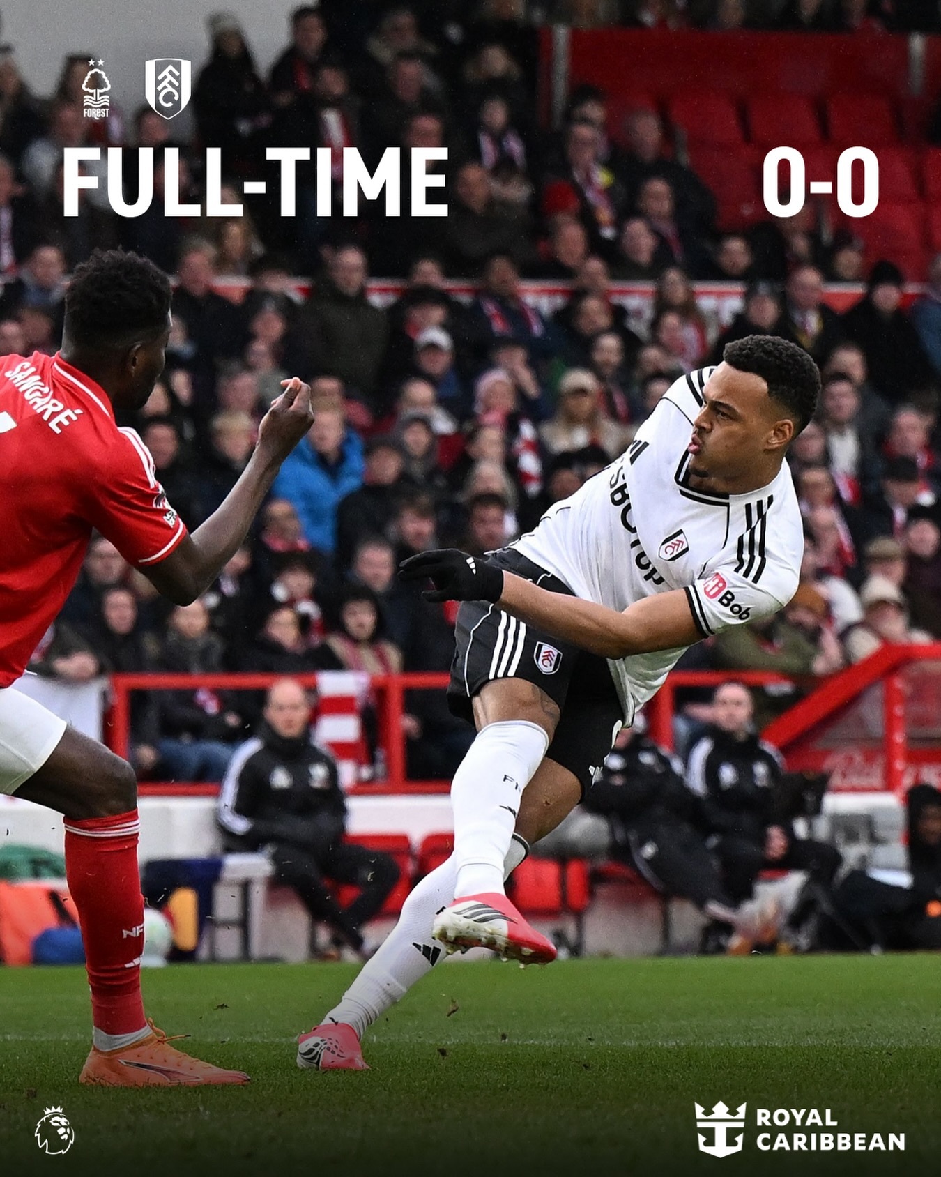 英超 富勒姆客场0：0诺丁汉森林队，丘库埃泽🇳🇬第63分钟替补出场。💪🏿