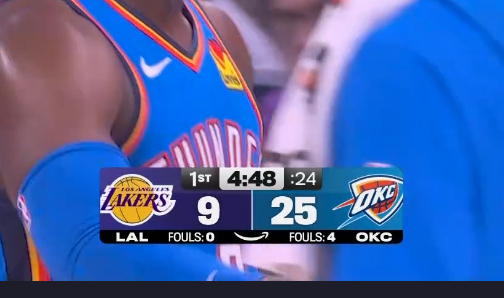 我还在想 湖人今天如果能赢雷霆这赛季就有点冠军相了结果这开局 直接给湖人干懵了 