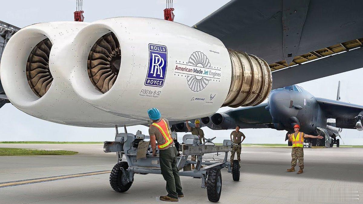 B-52的新发动机。他们真是打算让这玩意儿硬撑到2050年啊——那就等于同一款设