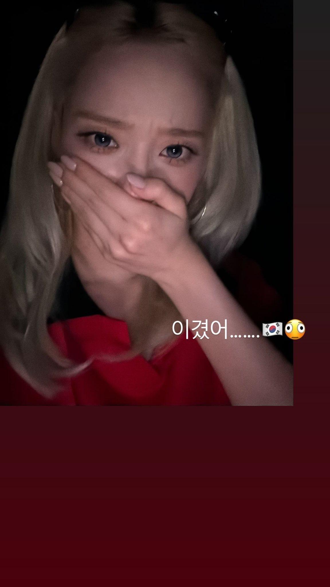 260612 imwinter IG Story更新「…赢了…….🇰🇷」 