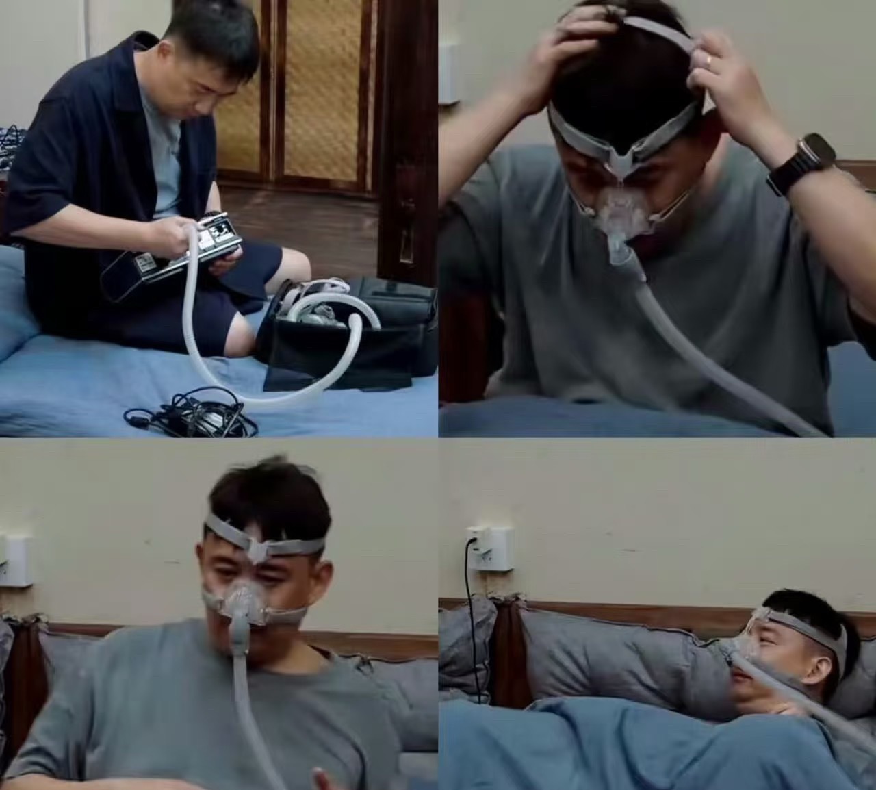 黄磊曾因心脏病突发送医看到这个感觉好心酸啊，黄磊上节目还要随身带着呼吸机，之前还