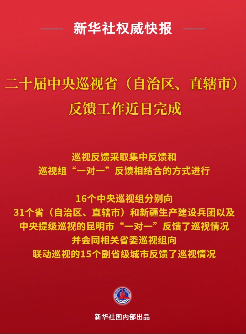 【二十届中央巡视省（自治区、直辖市）完成反馈】新华社北京12月3日电 根据党中央