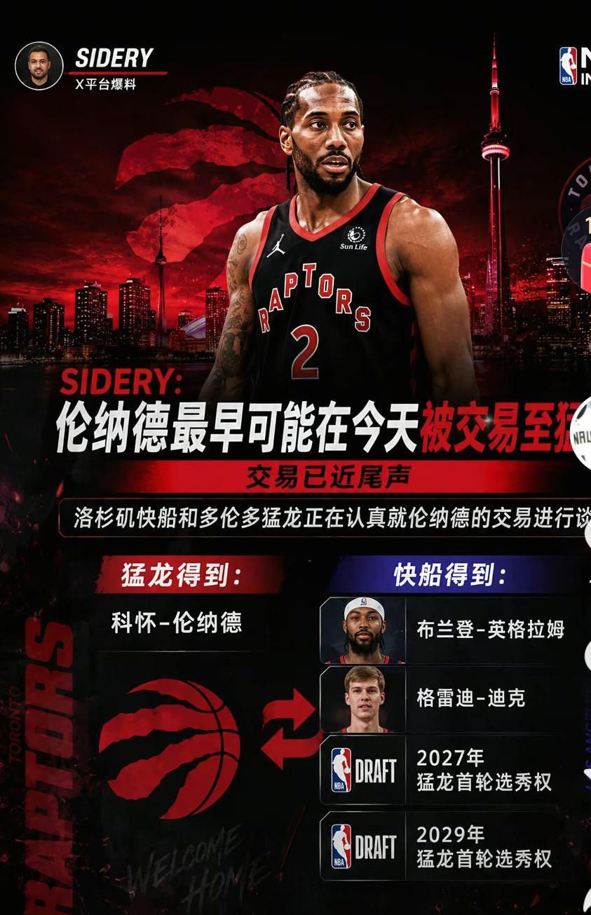 伦纳德又重新回到了猛龙，曾经夺冠的地方，如今再次回到这里，猛龙是否会对冠军🈶新