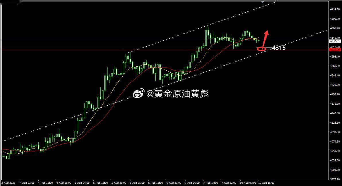 黄金黄金今日延续强势表现，4小时级别来看，价格持续运行于均线系统上方，MA20周