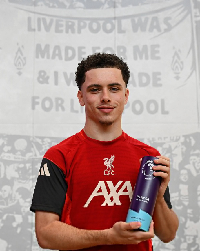 利物浦青训 莫里森贡献5粒进球，表现亮眼，是U21在一月份拿下全部四场联赛胜利的