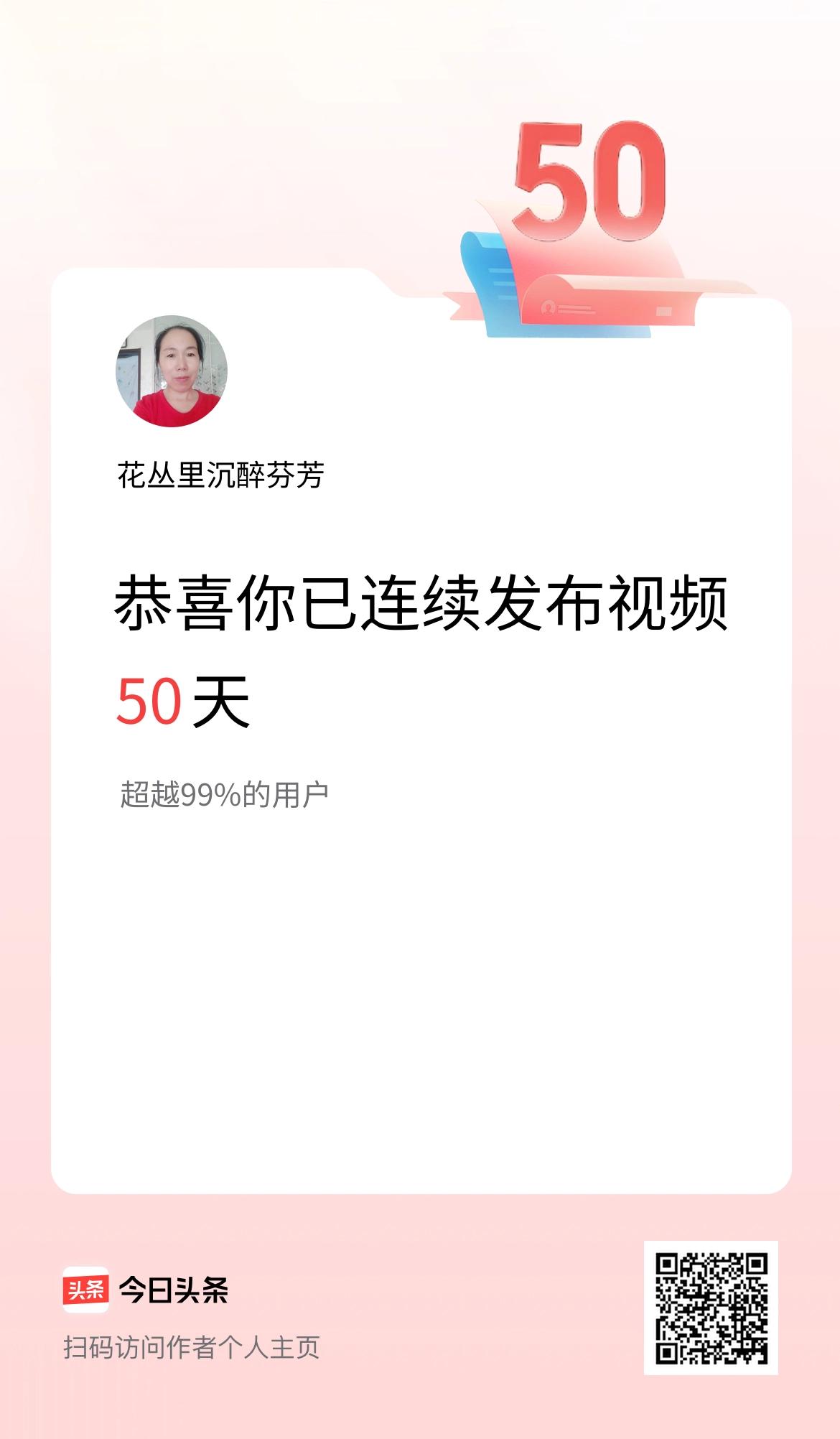 我在头条连续视频投稿50天