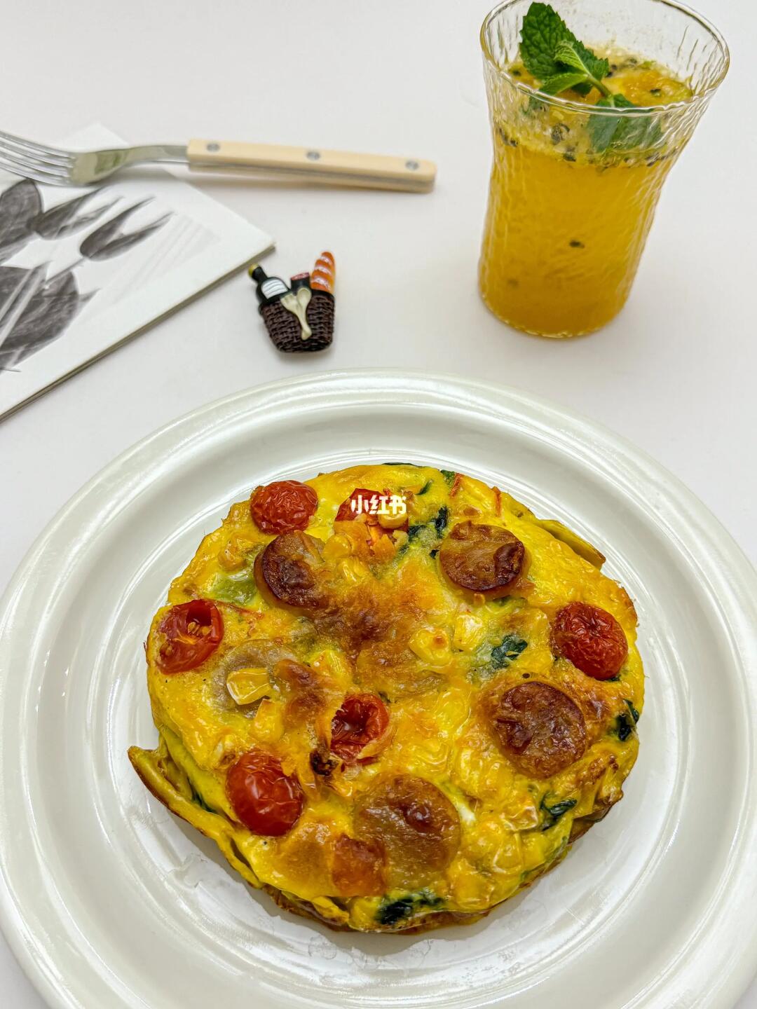 南瓜菠菜厚蛋烧 | ‼️低卡饱腹，无油无糖