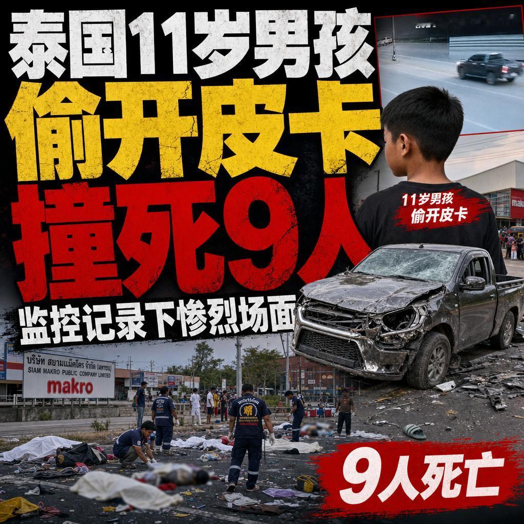 9条人命，20多人受伤，只因一辆没上锁的皮卡和一个11岁的孩子。
这不是电影特效