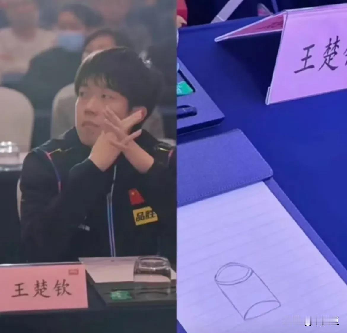 王楚钦开会简直演我
表面一本正经
实际上
小本本已经开始画画了
这是画的啥
不会
