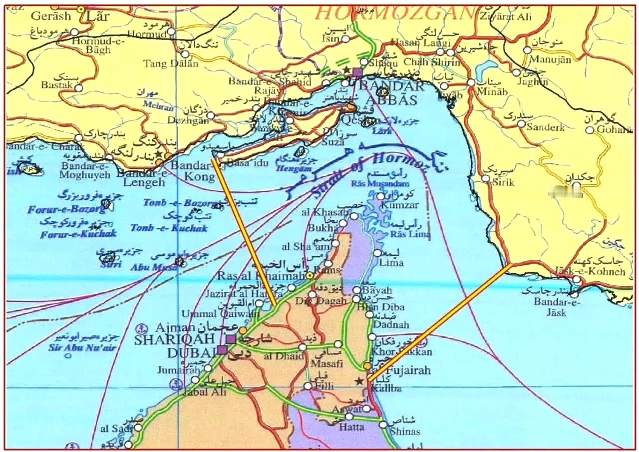 伊朗伊斯兰革命卫队海军宣布了由其控制的霍尔木兹海峡新范围：从伊朗南部穆巴拉克山与