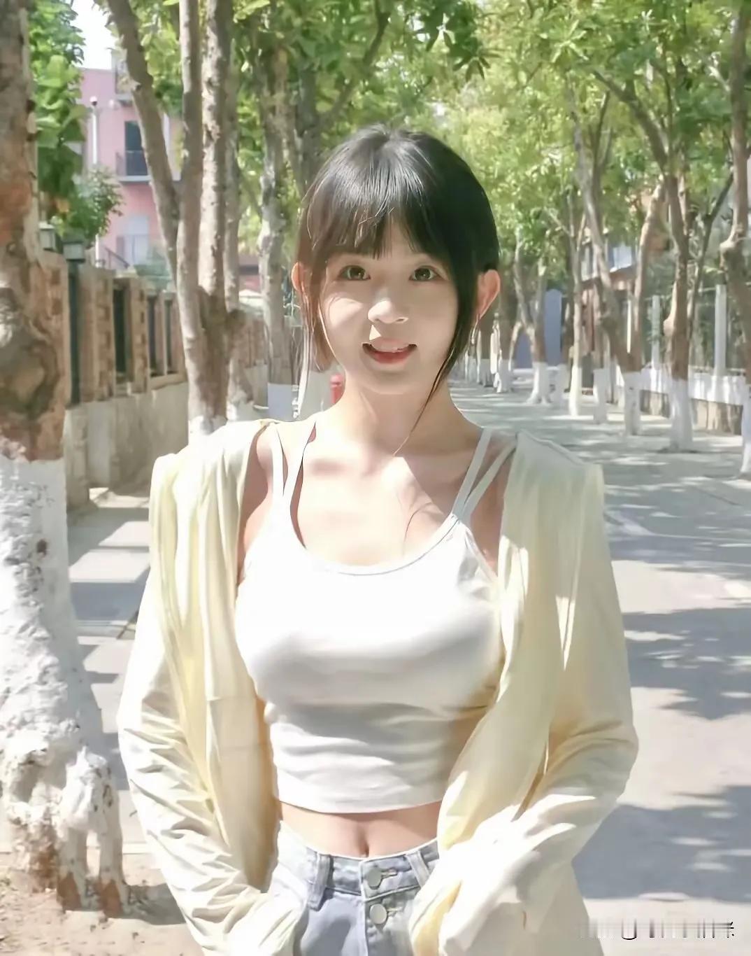 春风拂面笑，绿树掩映间。