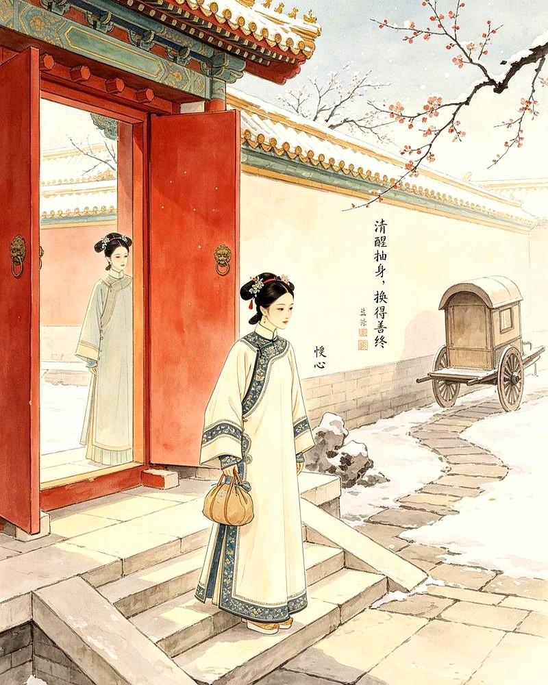 如懿刚当上皇后，陪她吃过馊饭的惢心却跪在地上，磕头求着出宫嫁人。

在冷宫熬了那