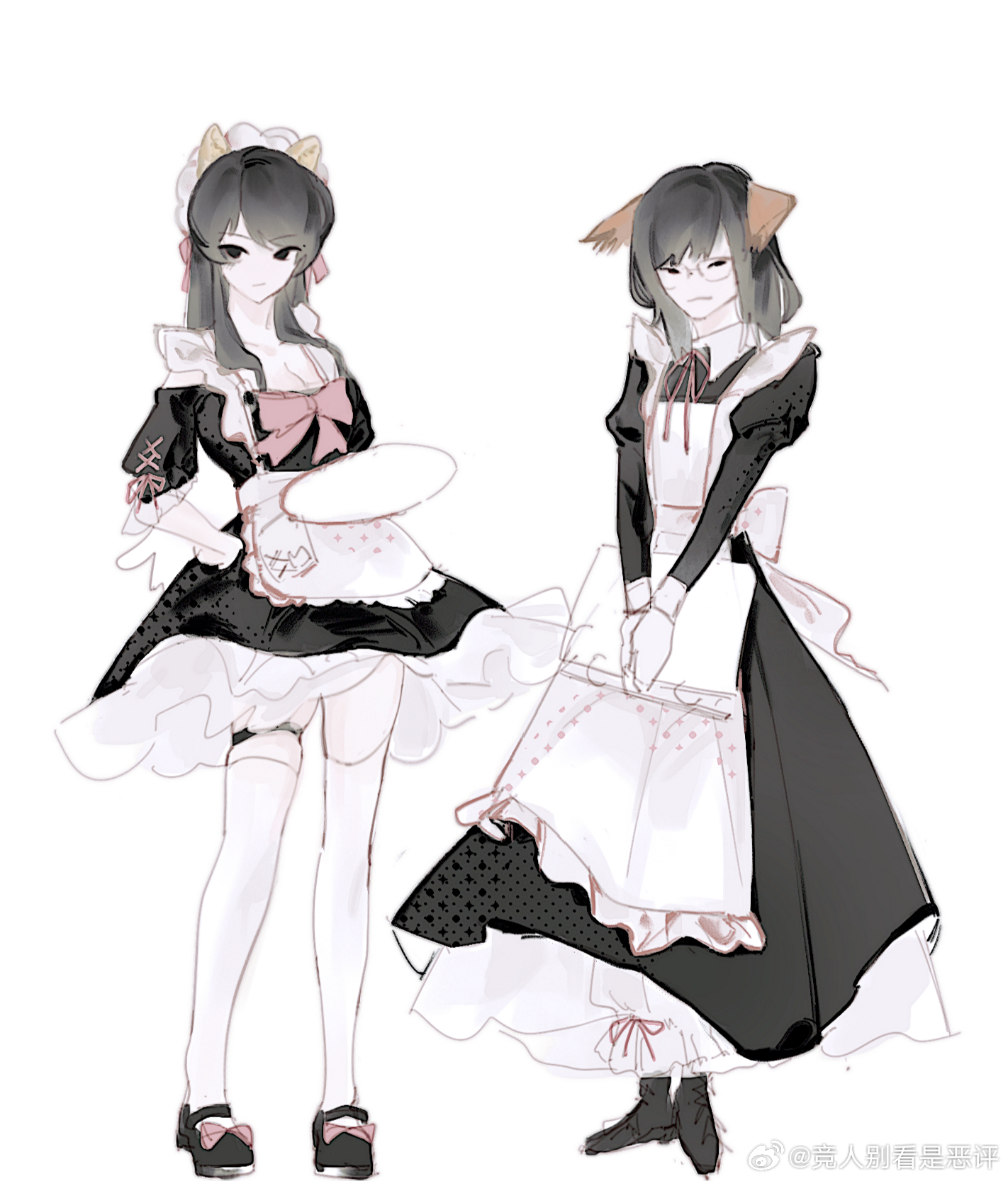 12502【小柴狐颗粒】桃啵女仆狗咖很高兴为您服务 