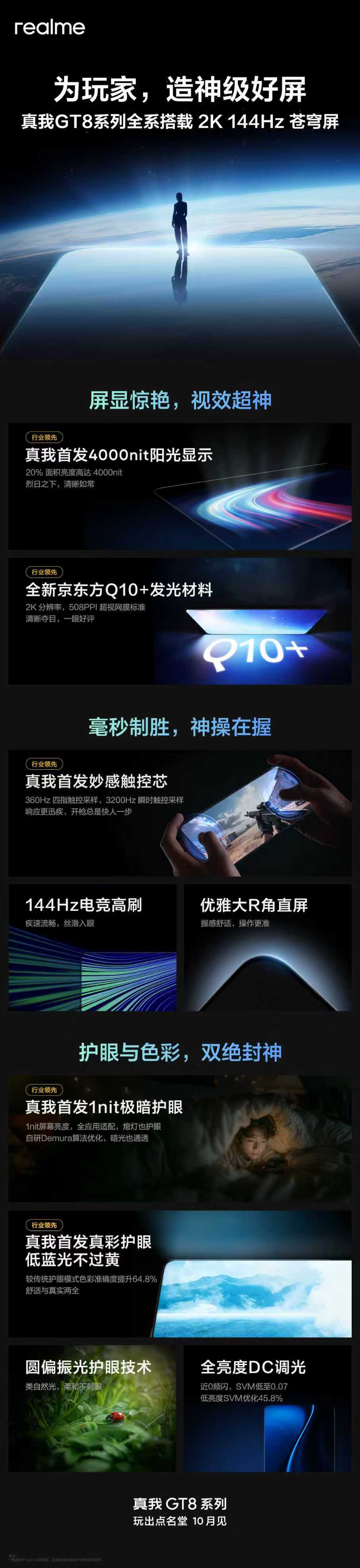 真我GT8 Pro携手真我GT8，全系搭载2K 144Hz苍穹屏旗舰显示：真我首