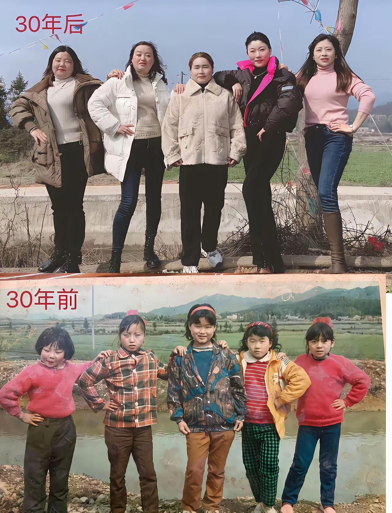 同样的五个人，同一个地方，时隔三十年。