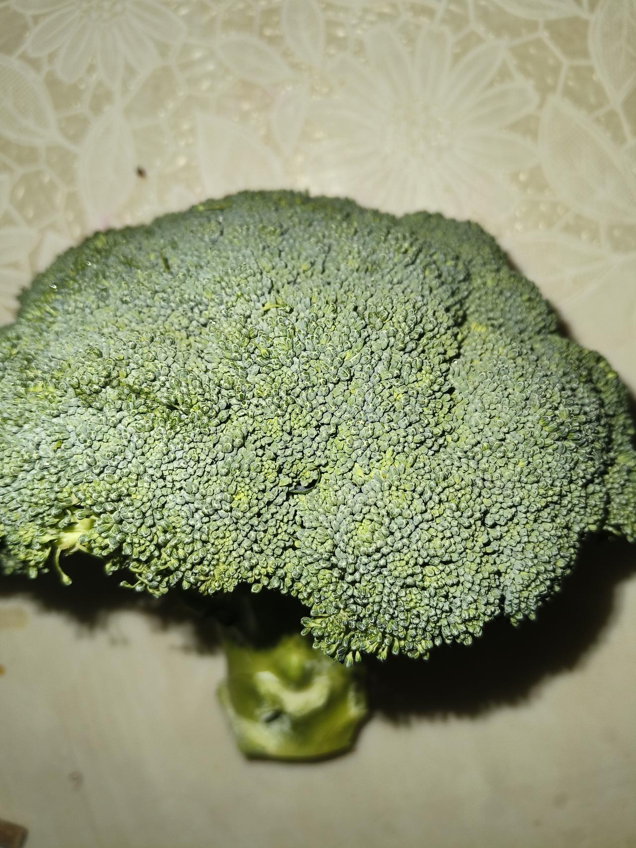 我真的相信冷冻好的西兰花比现买的干净。因为我真不知道西兰花到底应该怎么清洗。这东