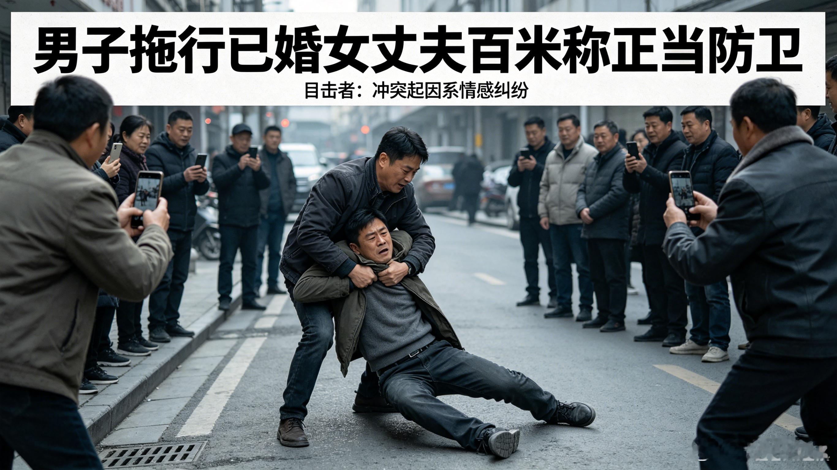 男子拖行已婚女丈夫百米称正当防卫，法院判了！“我开走只想跑，不是想伤人！”重庆江
